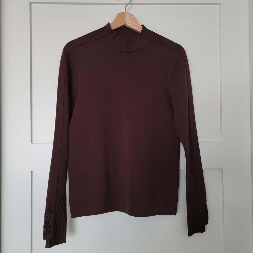 Aje. Brown Knit Sweater Size Large